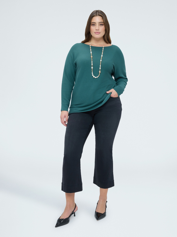 Jeans Kick Flare Waschung schwarz