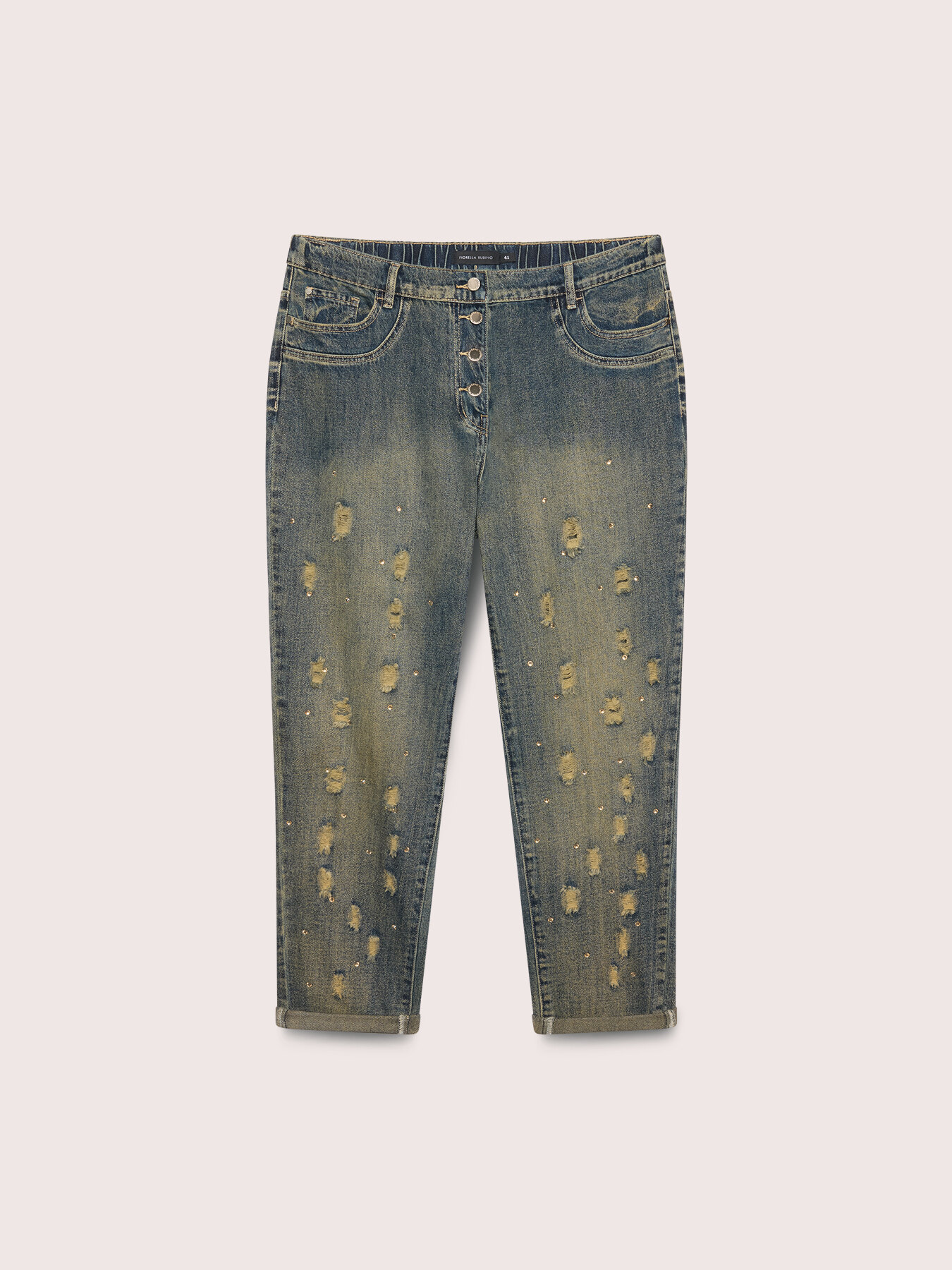 Stone washed effect Barrel jeans image number 4