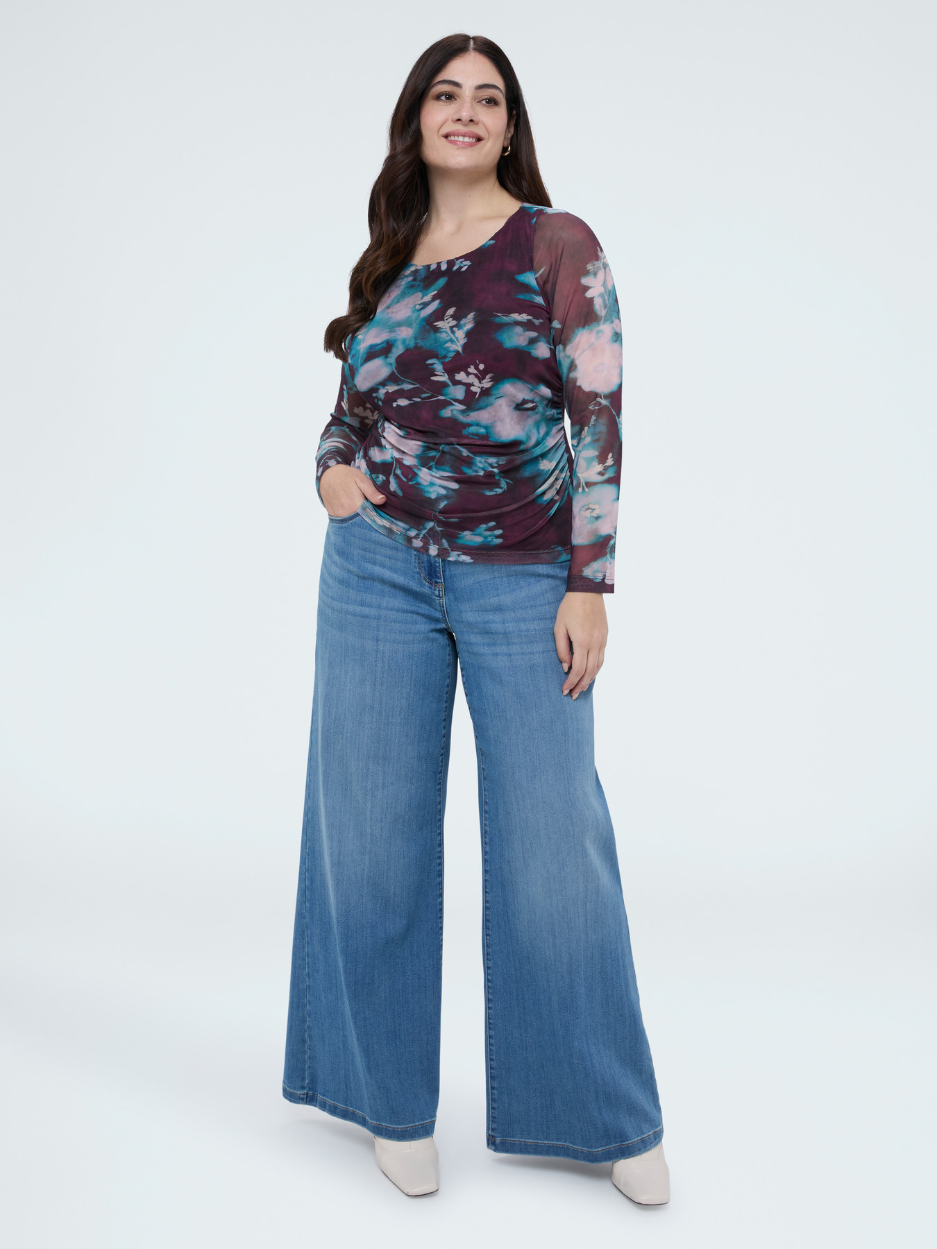 Camiseta de tul con estampado floral image number 2