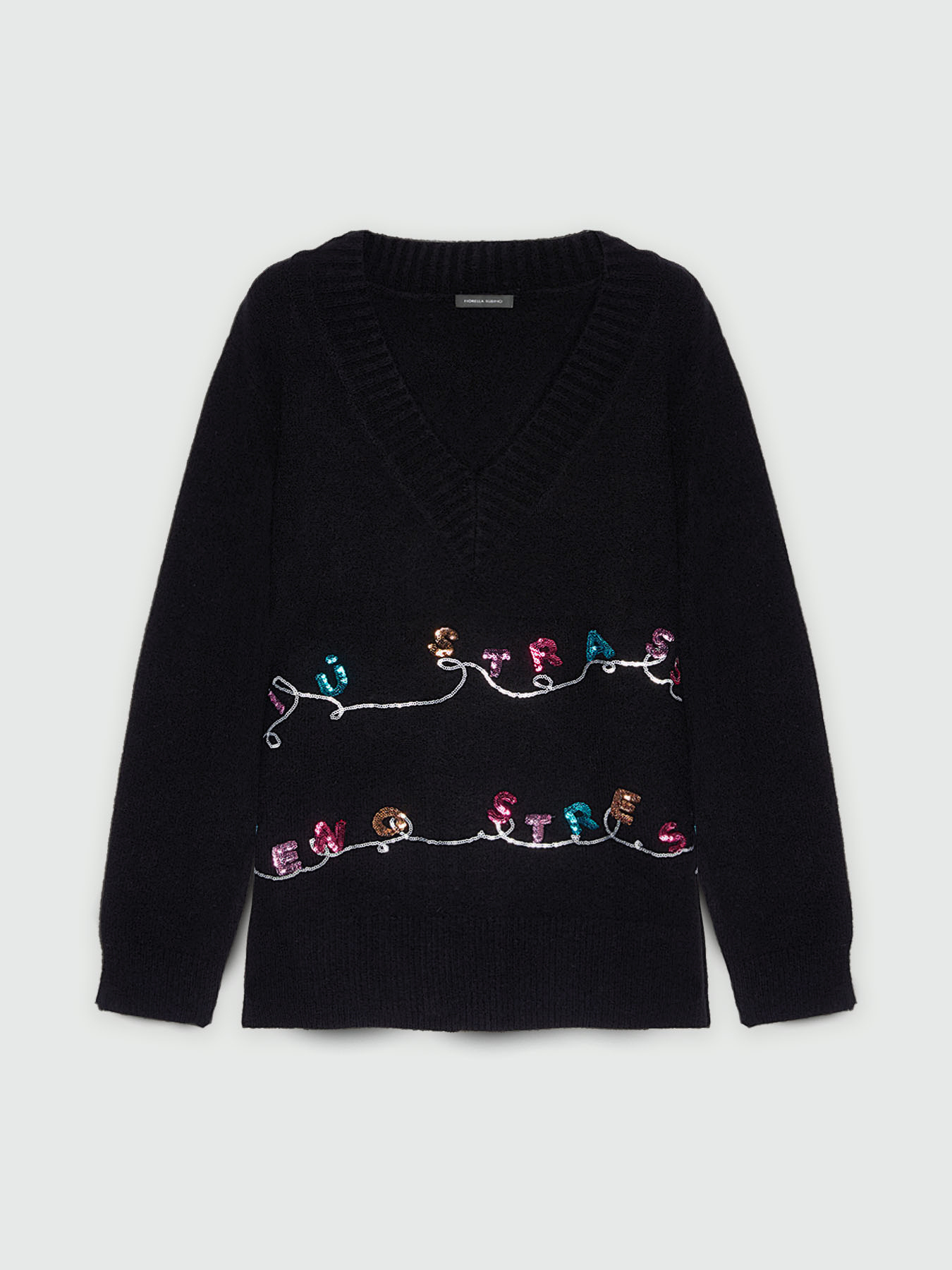 Sweater with embroidered lettering image number 5