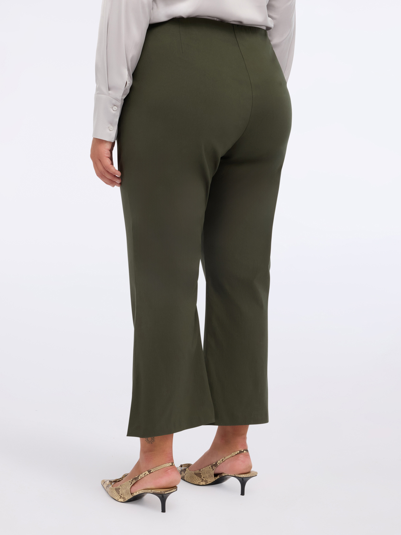 Kick flare trousers in viscose image number 1