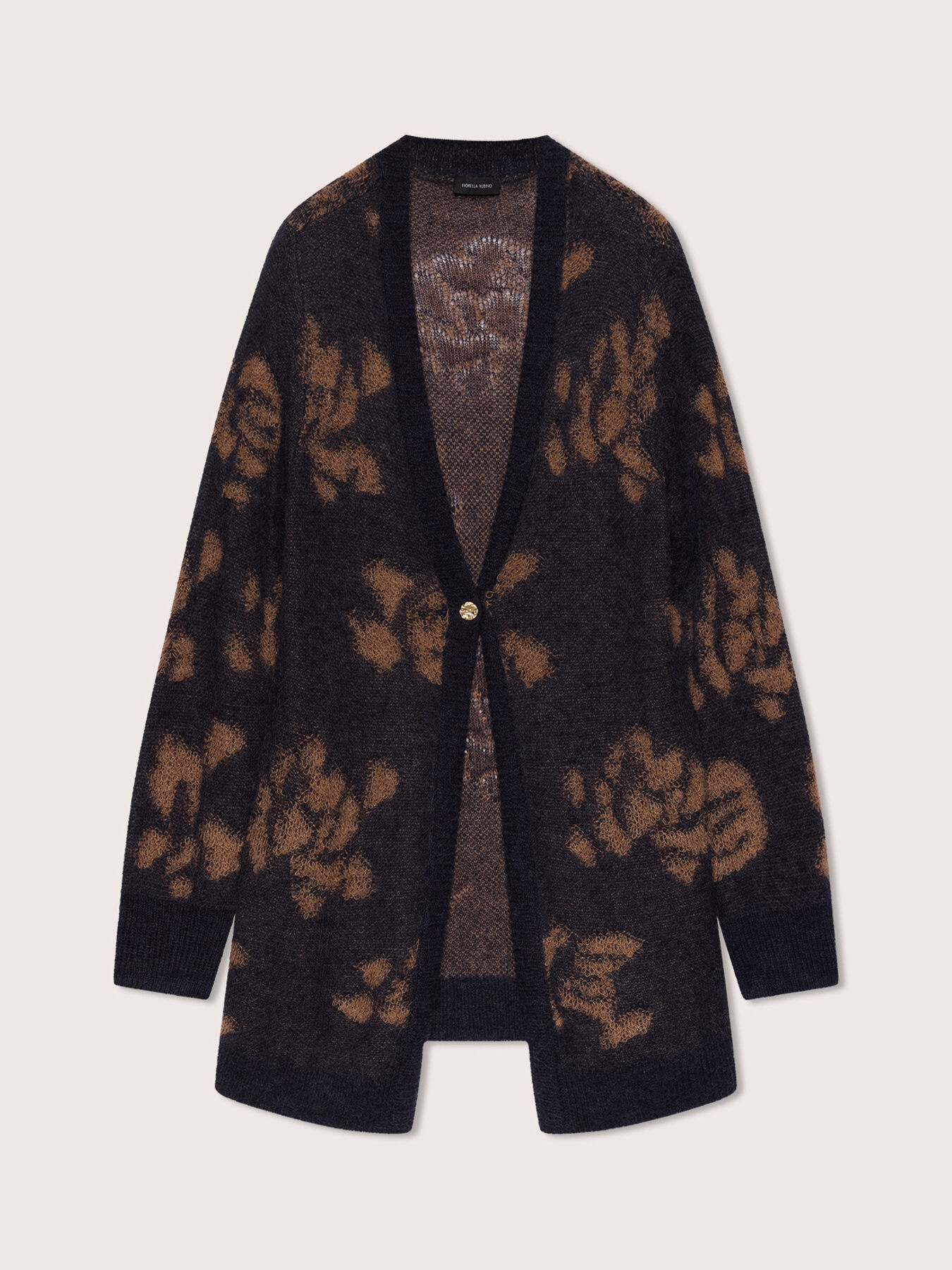Cardigan aus Mohair-Mix mit Print image number 4