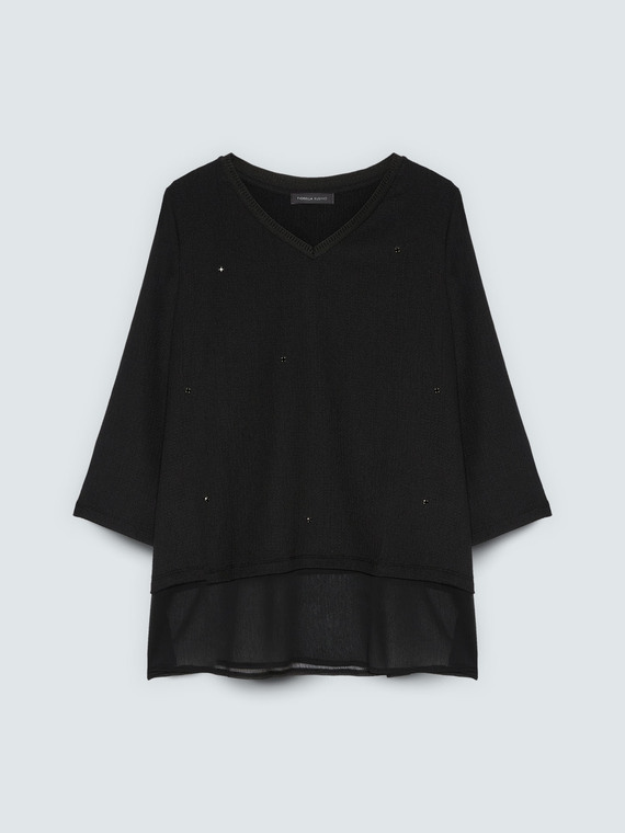 Jersey T-shirt with appliqu&eacute;s