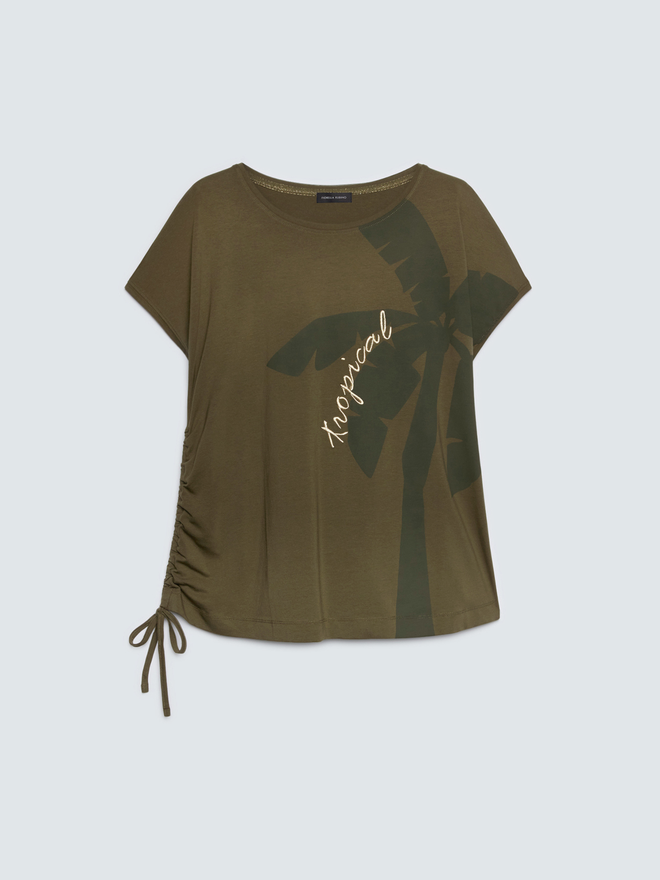 Jersey T-shirt with print and embroidery image number 4