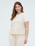 Camiseta con top de crochet image number 3