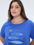 T-Shirt aus Baumwolle mit Print und Perlen image number 2
