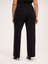 Pantalon droit en point de Milan avec bande animalier image number 1