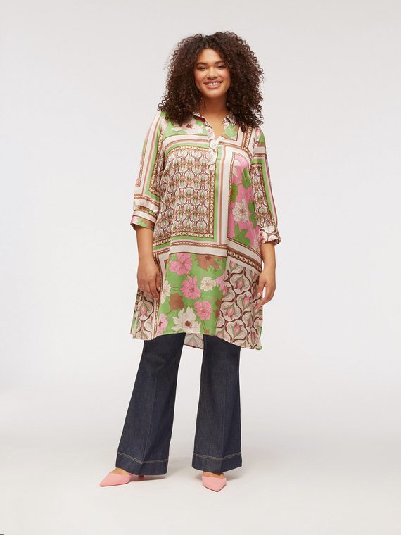 Fiorella Rubino Vestito in raso stampato Donna