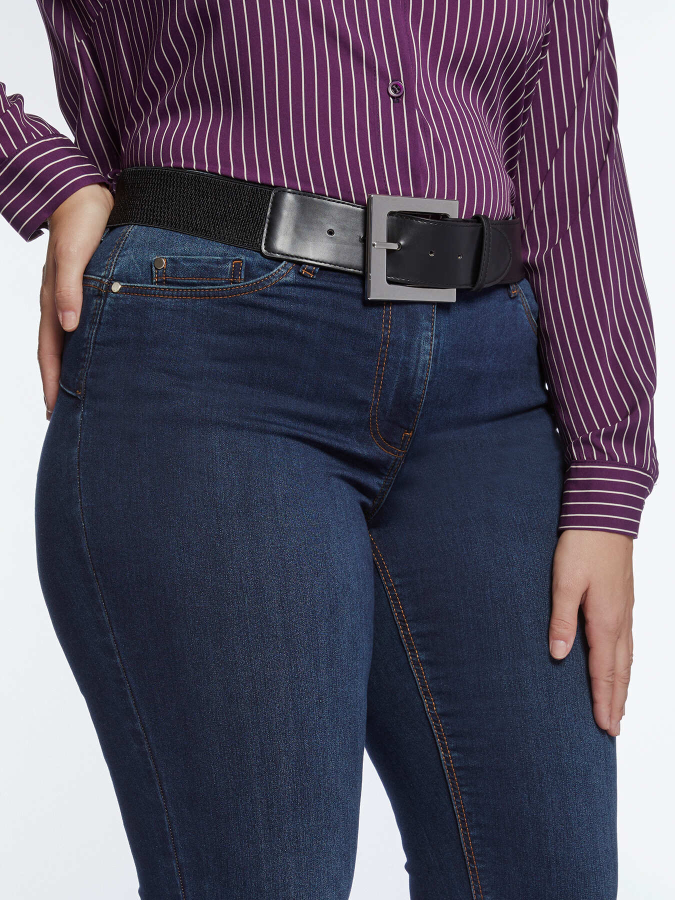Belt with square buckle image number 2