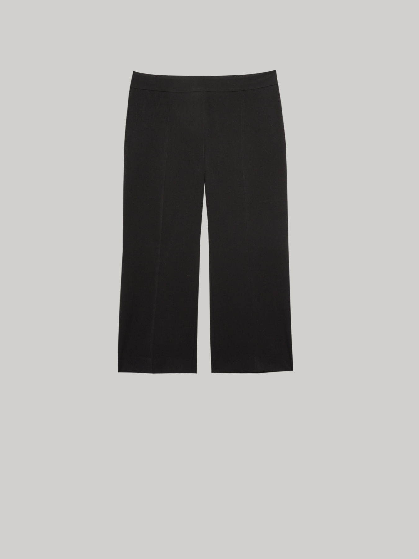 Pantaloni cropped tinta unita image number 3