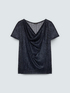Lurex-T-Shirt mit weichem Halsausschnitt image number 4