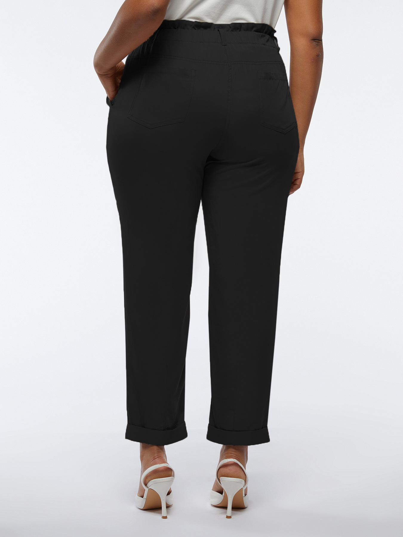 Straight-leg tencel trousers image number 1