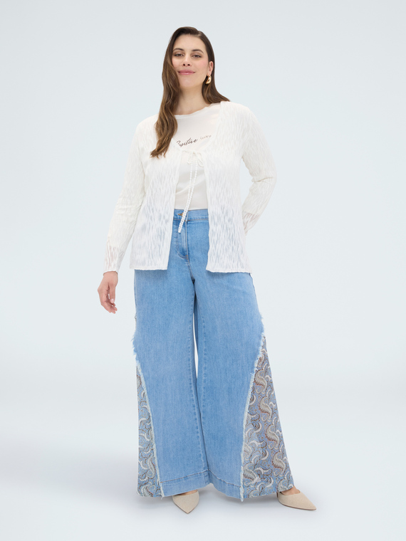 Lightweight cardigan with tie closure