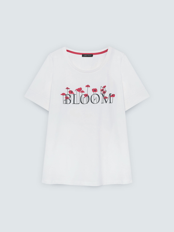 Cotton t-shirt with BLOOM print