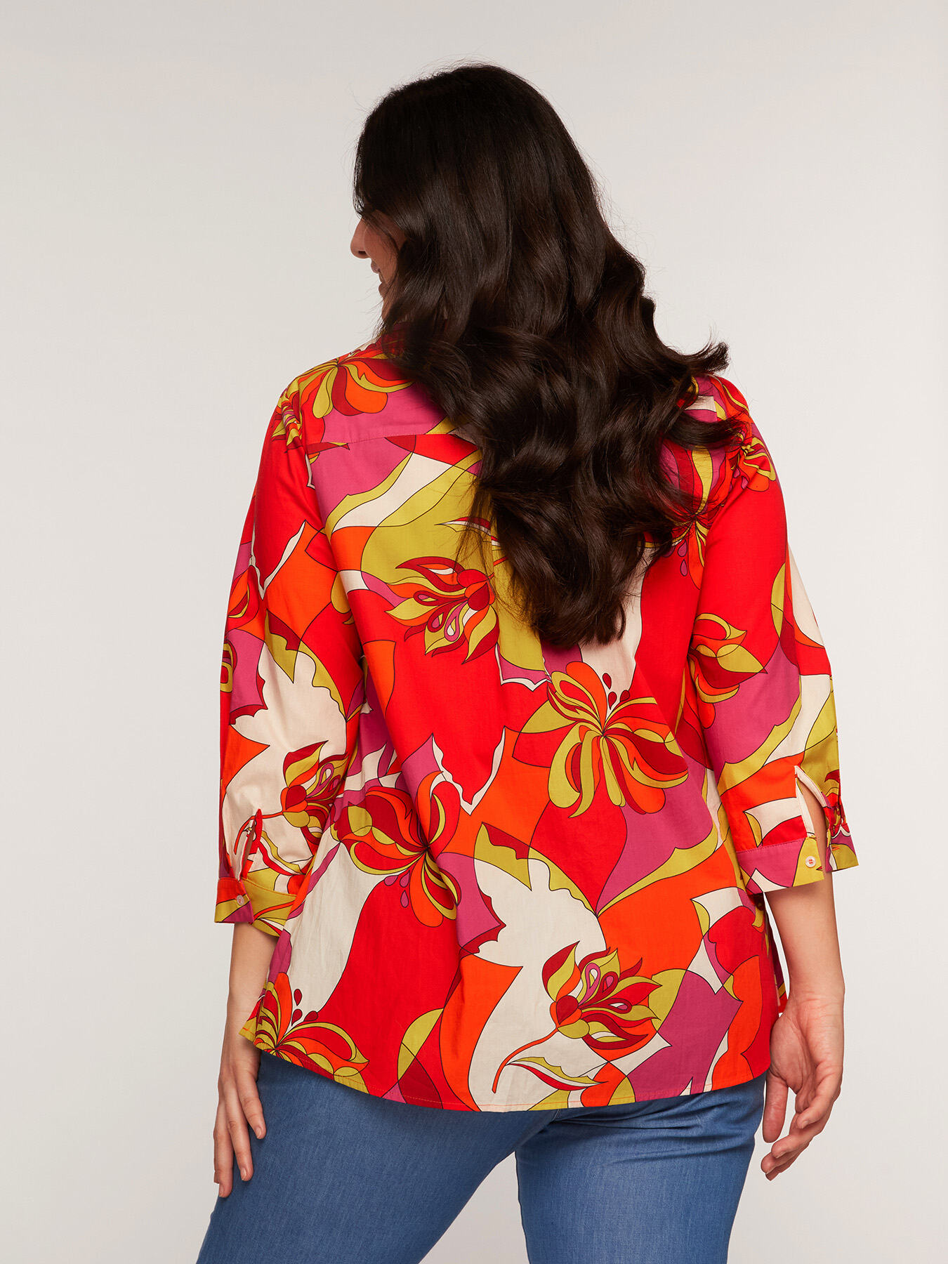 Camicia floreale in cotone image number 2