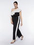 Wide leg trousers with side band image number 3