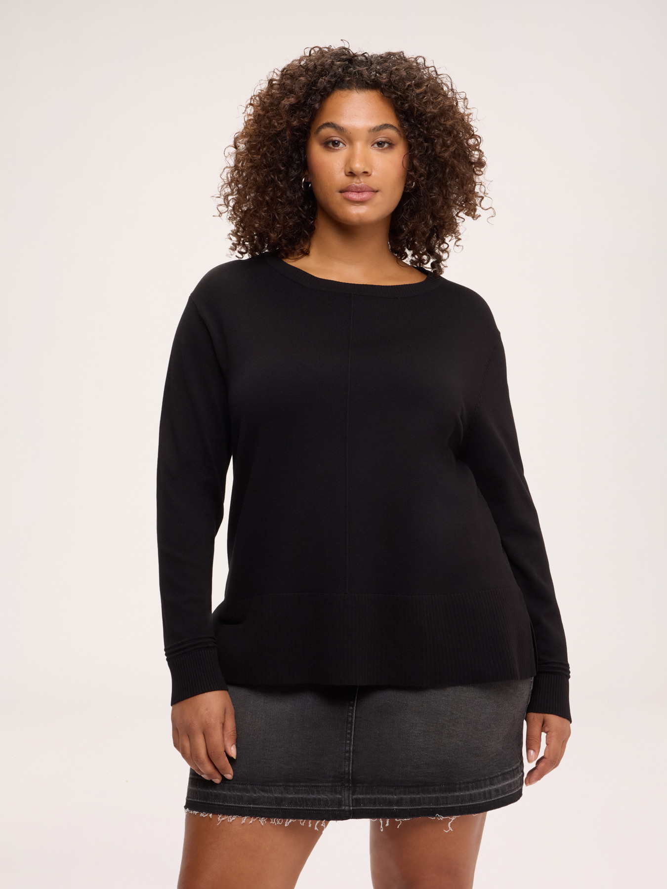Viscose blend sweater with boat neckline image number 0