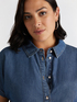 Boxy denim chambray shirt image number 3