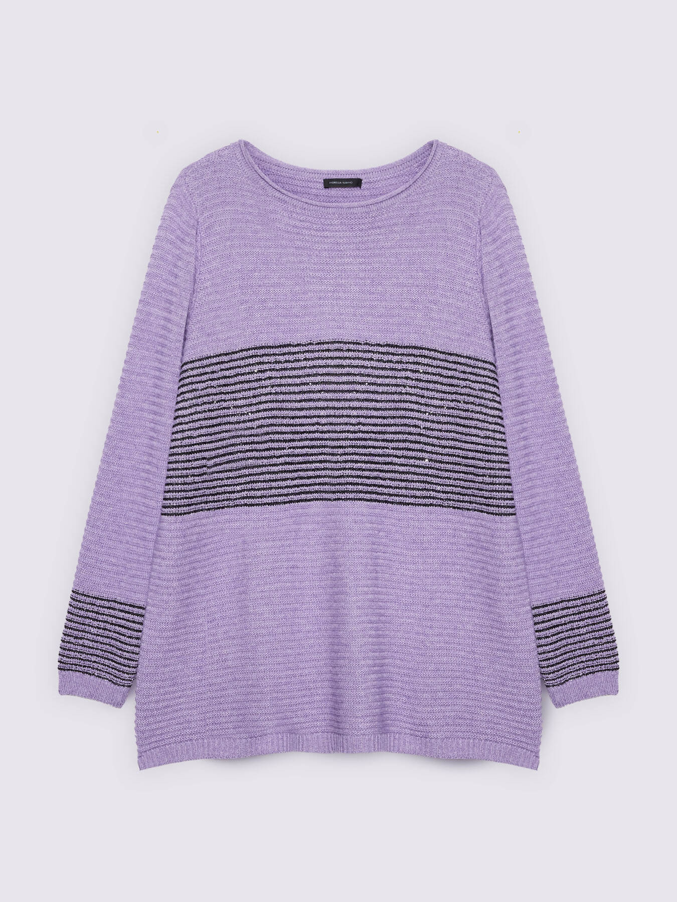 Gestreiftes Shirt mit Pailletten image number 4