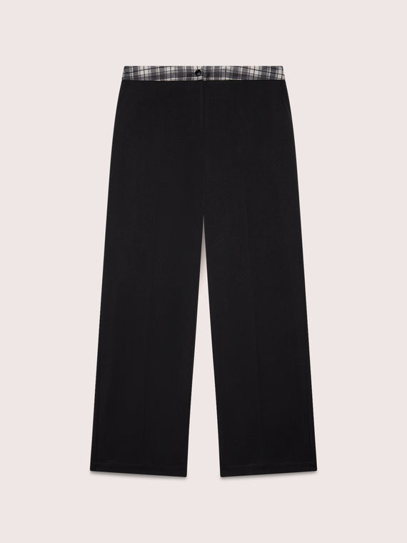 Pantalones Wilde Leg con banda de cuadros