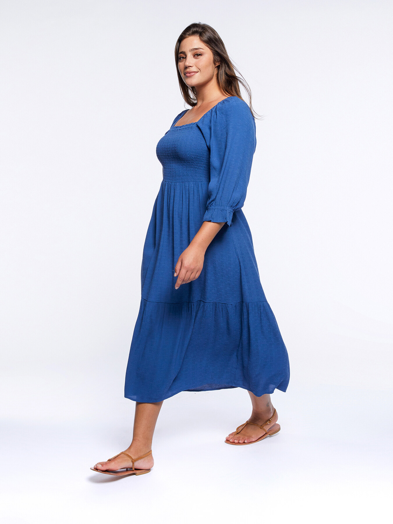 Vestito lungo con corpino elasticizzato image number 2