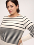 Striped t-shirt with boat neck image number 3
