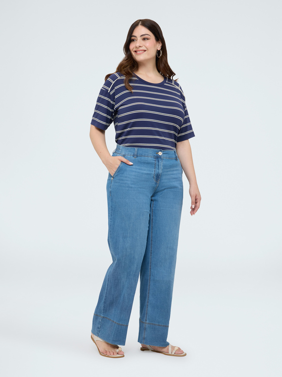 Jean large en tencel