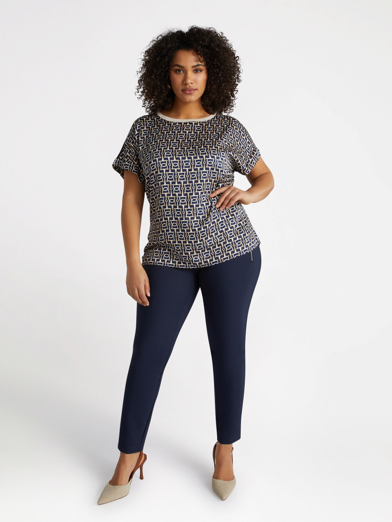 Camiseta con estampado de cadenas image number 0