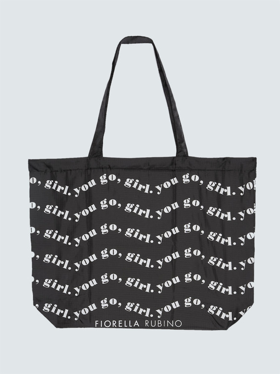 Shopper Fiorella con estampado motivacional