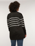 Striped open-front cardigan image number 1
