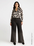 Black washed wide leg jeans image number 0