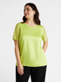 Satin and jersey lurex T-shirt image number 0