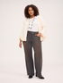 Sudadera abierta en escuba con volantes image number 4