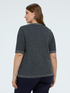 Short sleeve sweater with checkered pattern image number 1