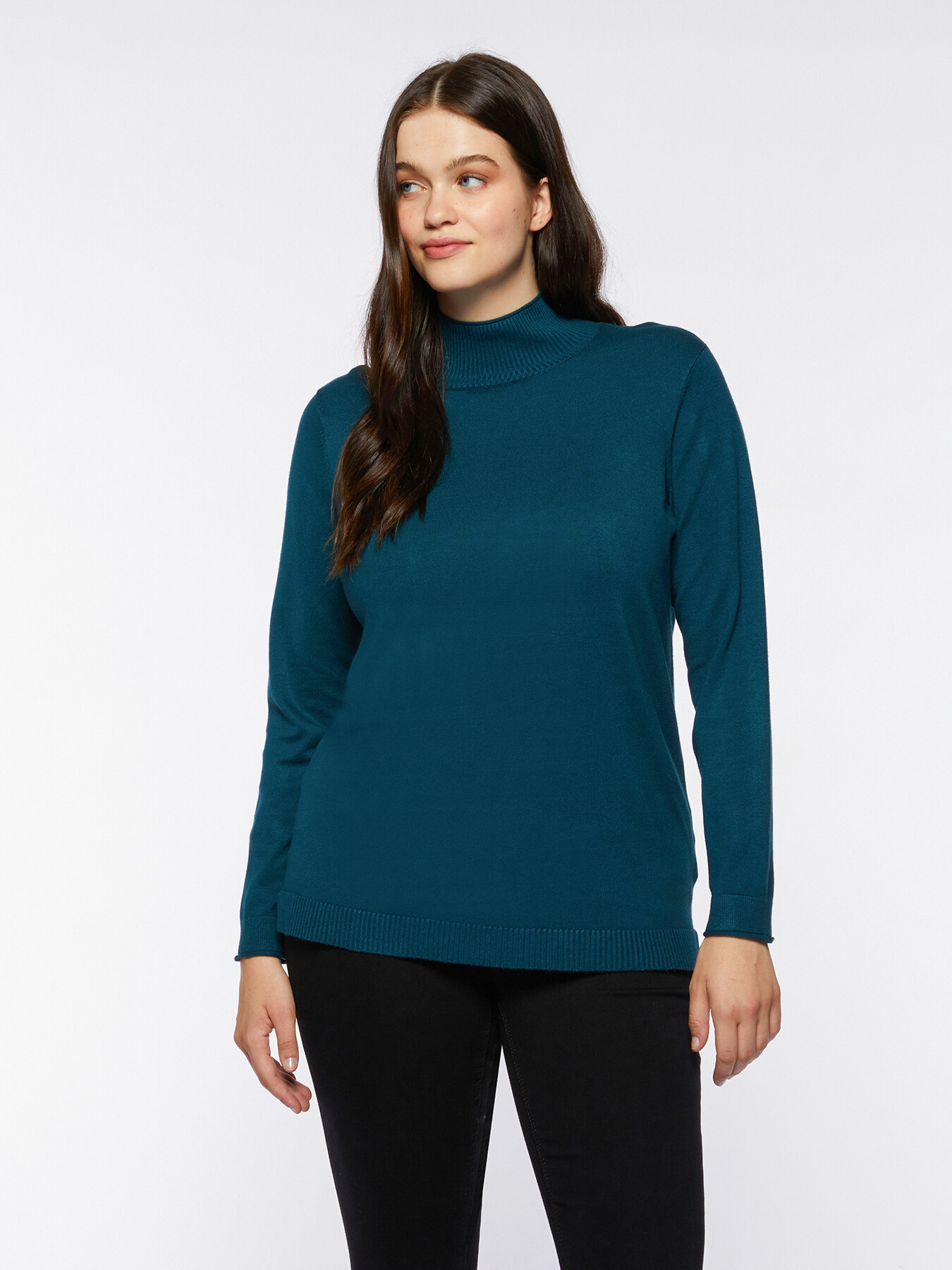 Maglia Senza Maniche Cotonella Con Collo A Lupetto - Morbido Cotone Bielastico Garzato, Ideale Come Sottogiacca