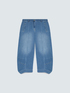 Jeans baggy in denim effetto washed image number 4