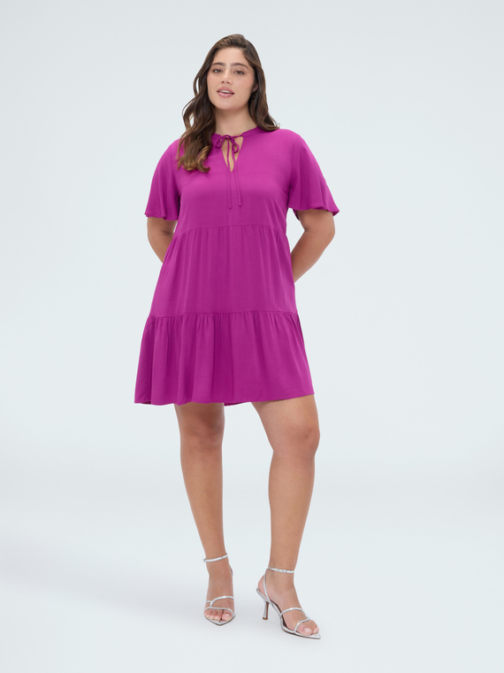 Smile Short Dress with Bow
