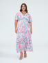 Floral georgette dress image number 3