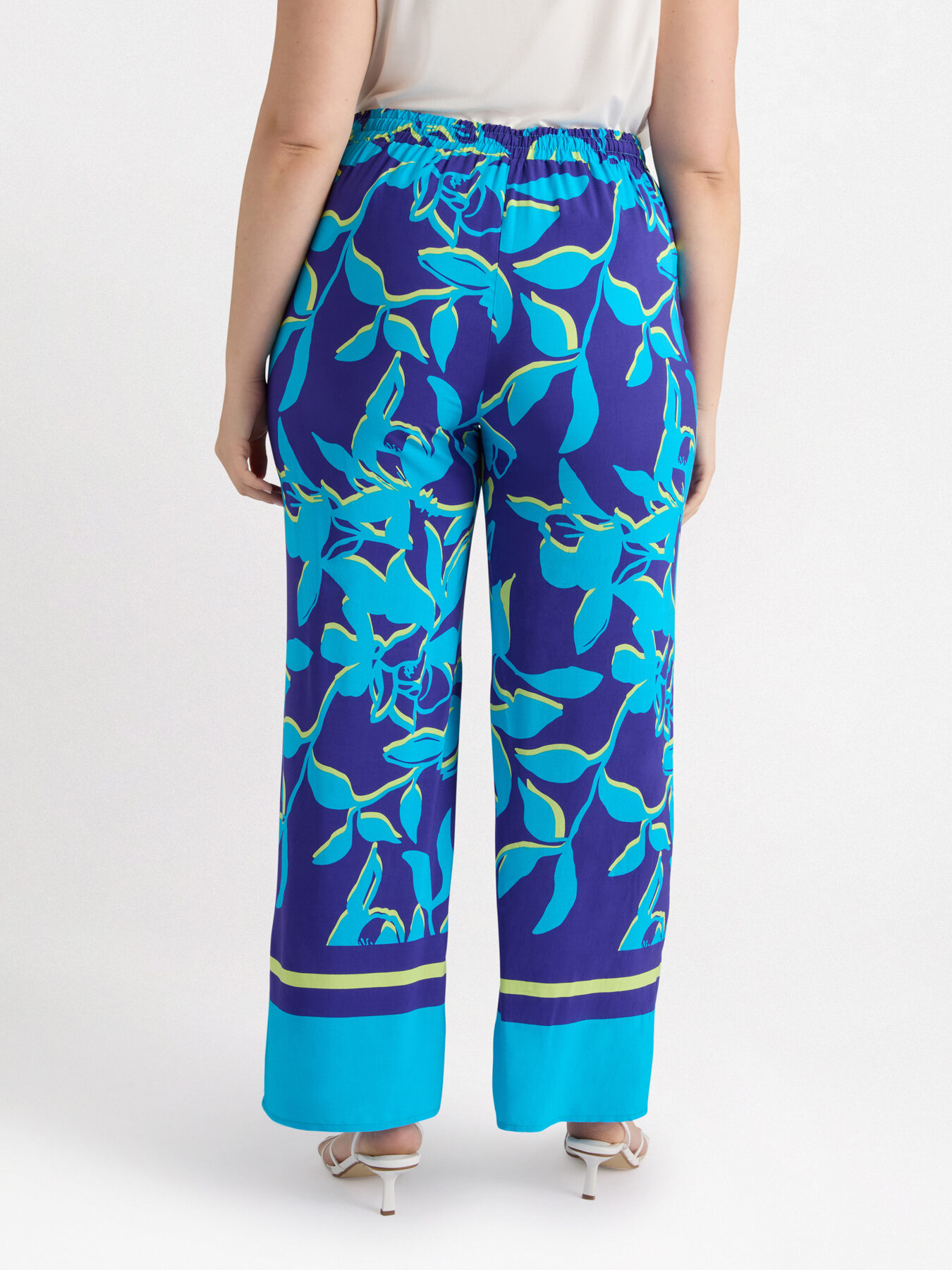 Pantaloni floreali in viscosa LENZING™ ECOVERO™ image number 1