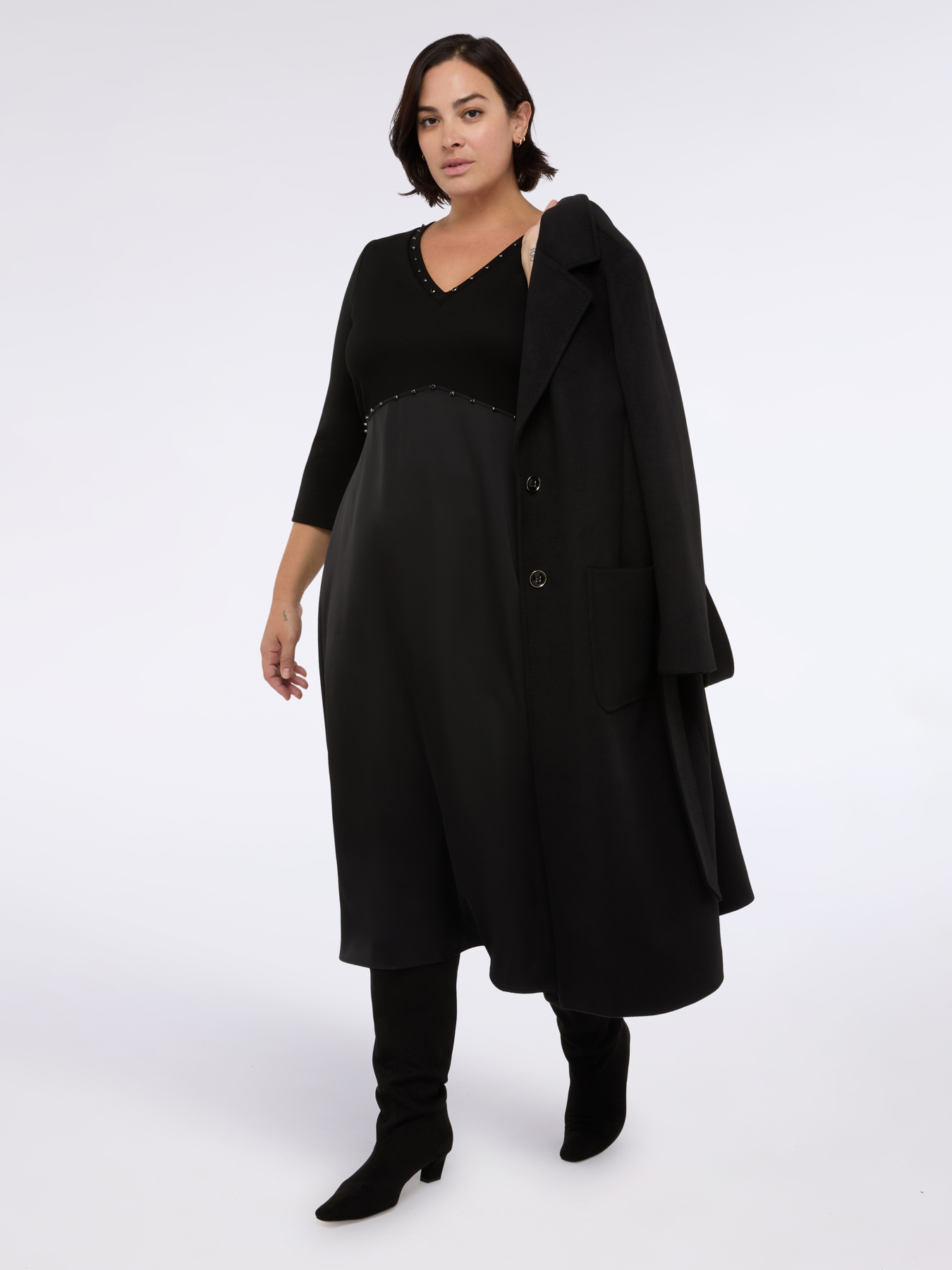 Robe PRETTY hybride avec décolleté en V image number 0