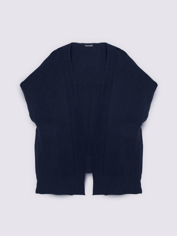 Mixi fine knit vest with kimono sleeves