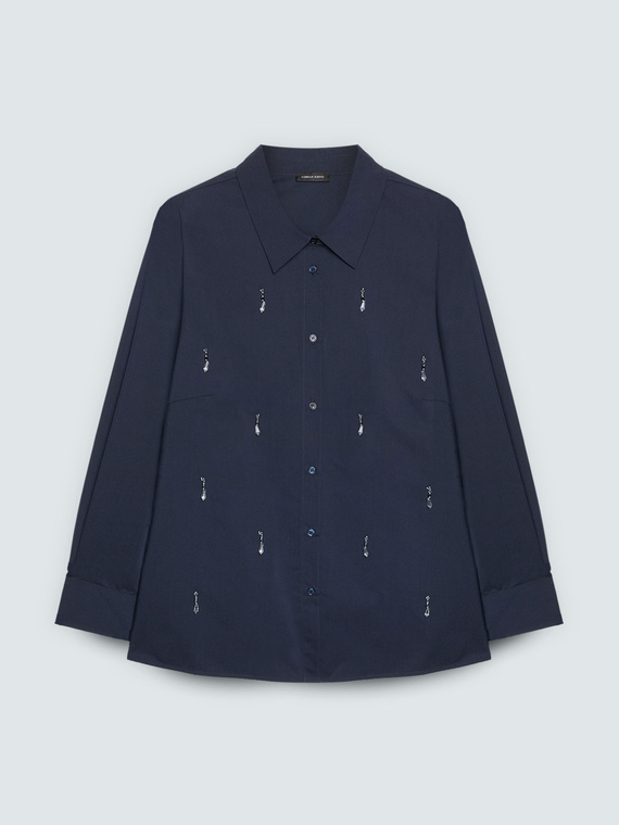 Chemise avec applications crystal