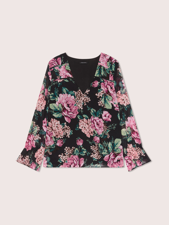 Blouse with floral print