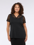 T-shirt with lace details image number 0