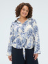 Floral print shirt with knot image number 0