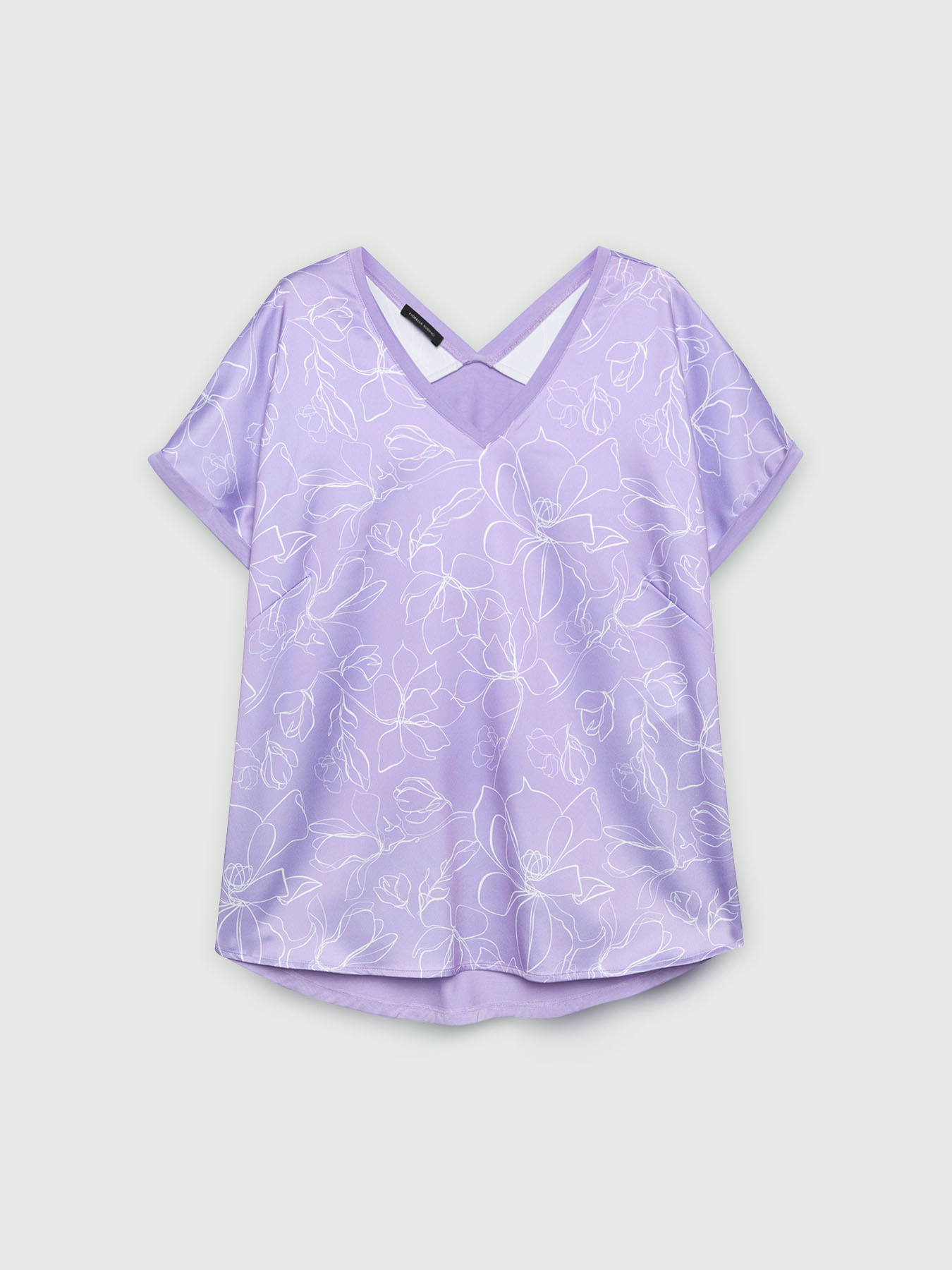 T-shirt &agrave; fleurs en viscose LENZING&trade; ECOVERO&trade; image number 4