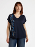 T-shirt with bandanna style embroidery image number 0