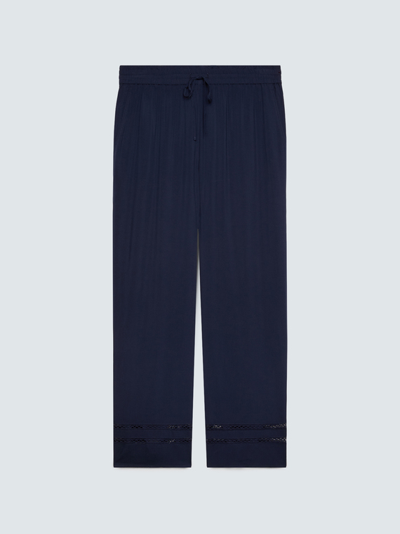 Wide Leg Trousers with ajour detail