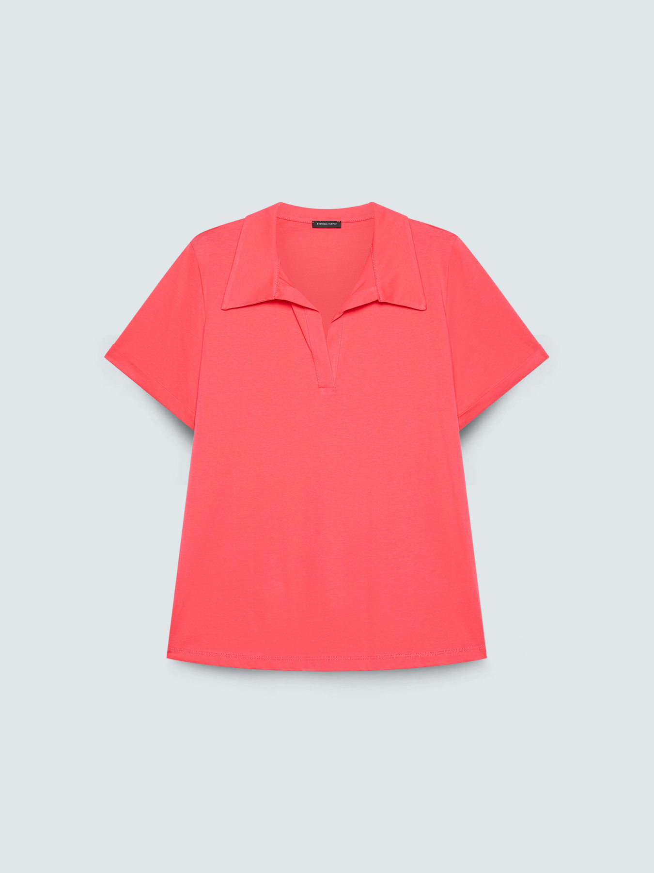 T-shirt in cotone con colletto polo image number 4