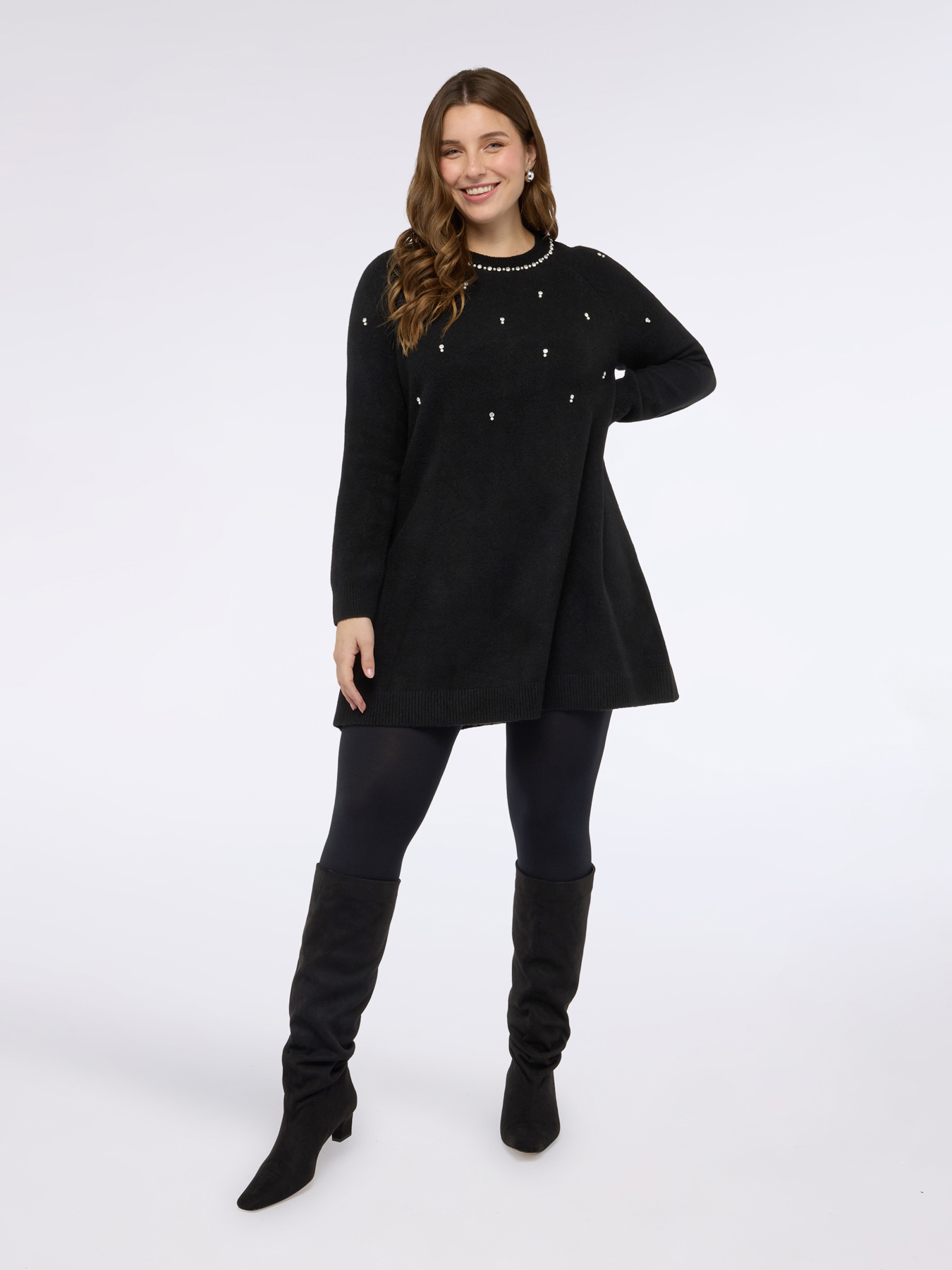 Pull long avec applications lumineuses image number 0